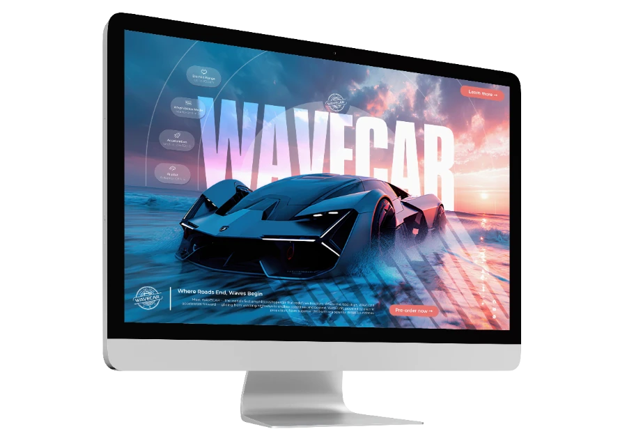 מסך דסקטופ מעוצב - wavecar